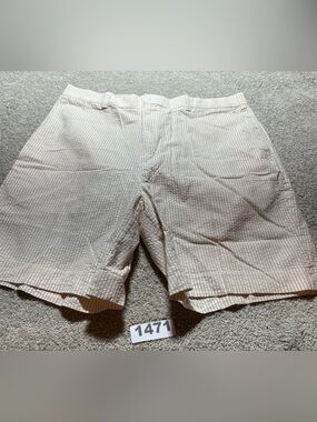 Bobby Jones Players Men‎ Shorts. Khaki Stripe. Seersucker Cotton. Size 38